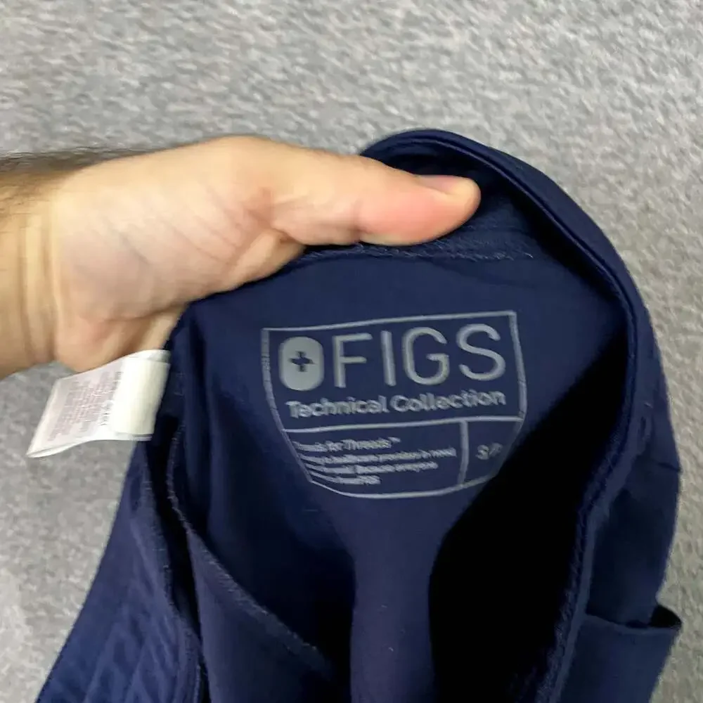 Figs Women’s Size Small Blue Zamora Cargo Scrub Pant - Pockets